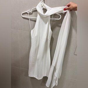 Badgley Mischka White Mini Dress